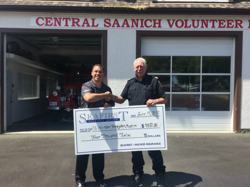 SeaFirst Insurance Brokers Support the Central Saanich Volunteer Firefighters Museum