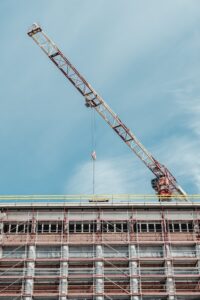 crane on top of building under construction